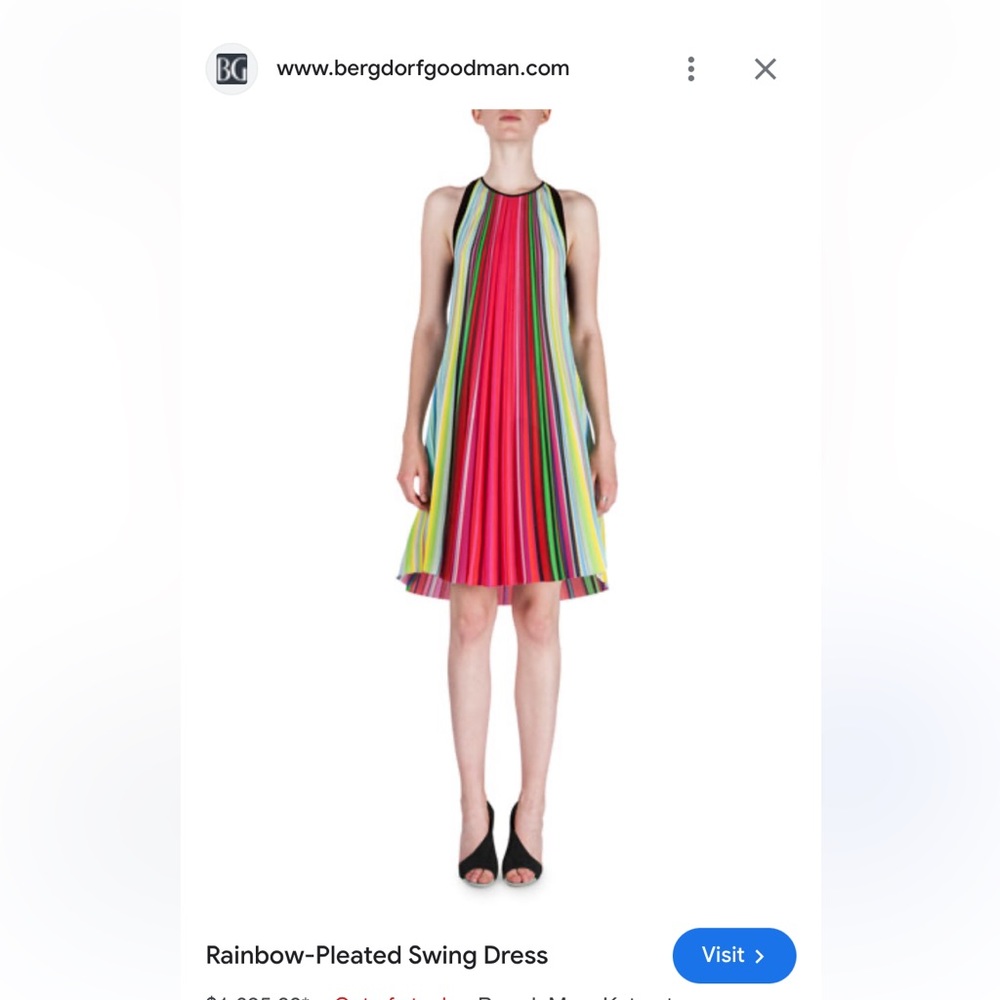Beautiful Mary Katrantzou
Rainbow-Pleated Swing Dress -Size 10